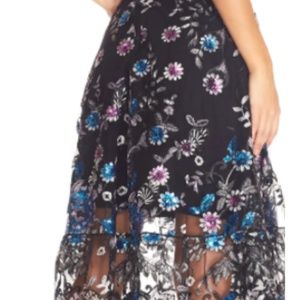 Dress The Population Black with colored embellishments Cocktail Dress  Size 14